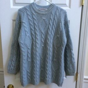 Karen Scott oversize mohair sweater light blue M